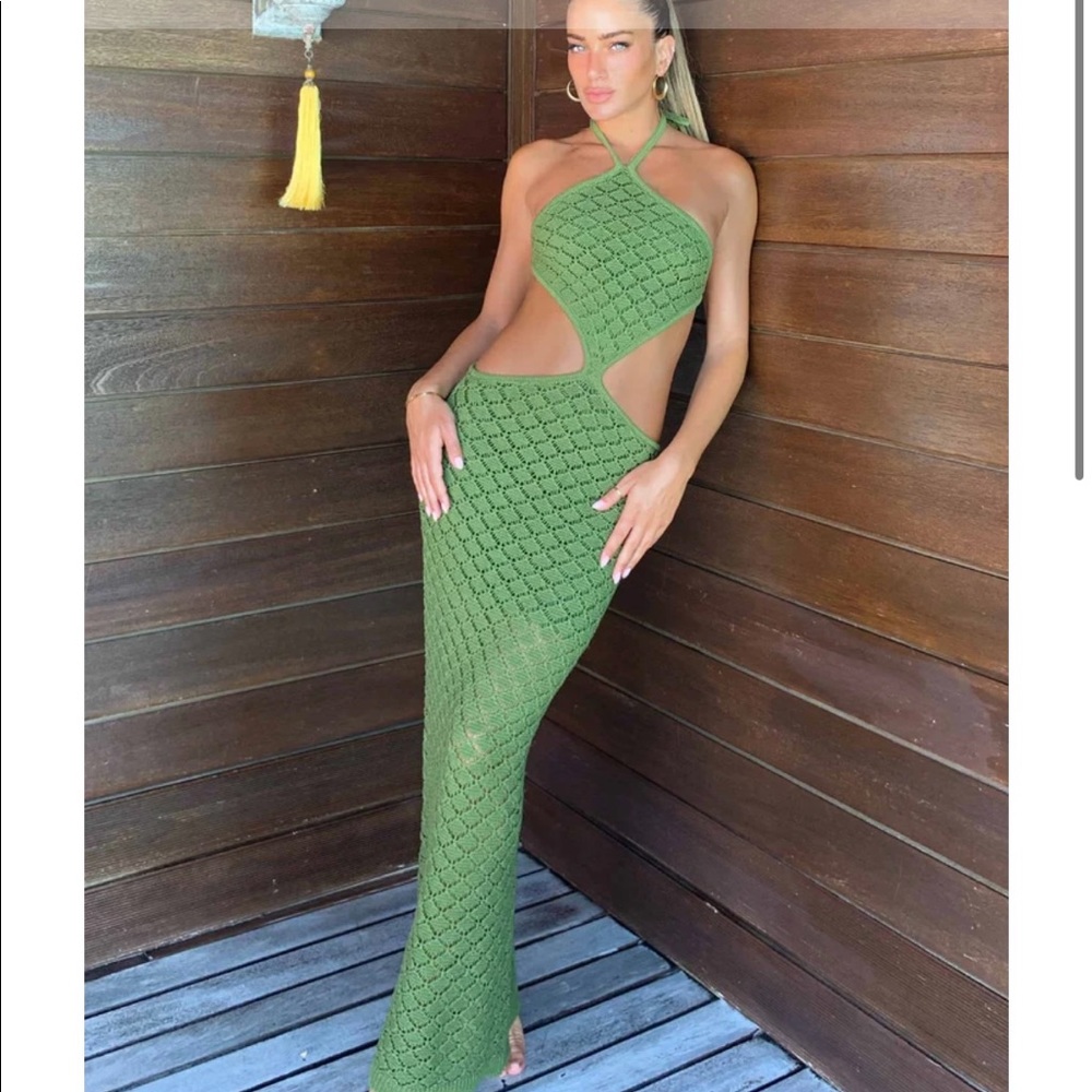 Diamond GREEN OLIVE - DRESS XS Bananhot